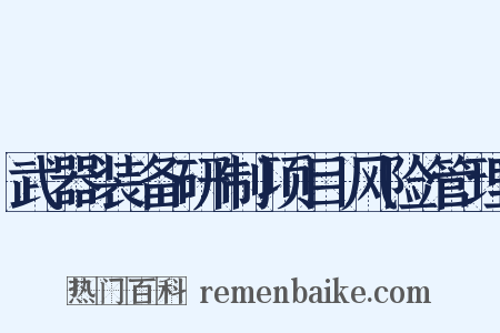 武器装备研制项目风险管理是什么意思的图片